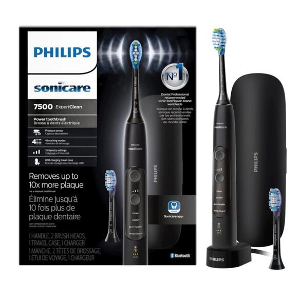 7500 Black Rechargeable Electric Toothbrush (HX9690/05) READ NO BRUSH HEAD - Picture 1 of 5